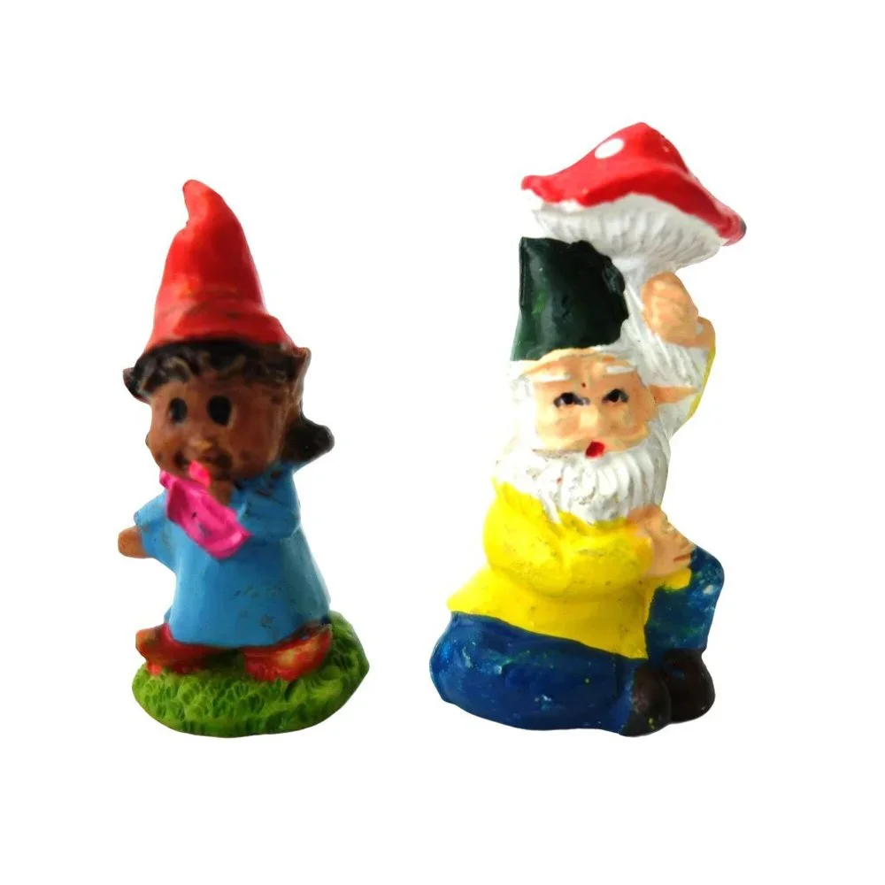 Assorted‎ Mixed Lot of 7 Resin Miniature Dollhouse Fairy Garden Gnome Figurines